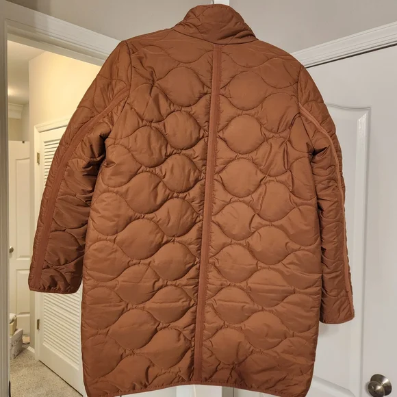 J. Crew Quilted Cocoon Coat in Nutmeg Size S - Picture 4 of 8